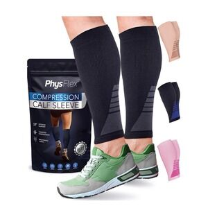 New Calf Compression Sleeves for Men and Women - (1 Pair) Footless Compression S